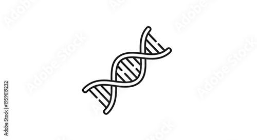 DNA helix icon, double helix, genetic code, science, biology, biotechnology, research, abstract