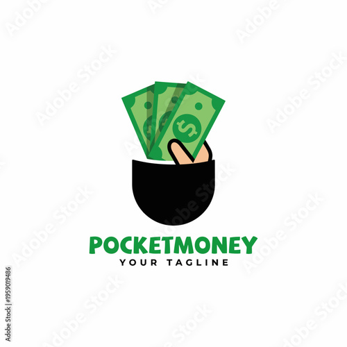 This fun and creative image depicts a hand holding cash from a black pocket, symbolizing personal finance, savings, and the importance of managing money effectively.
