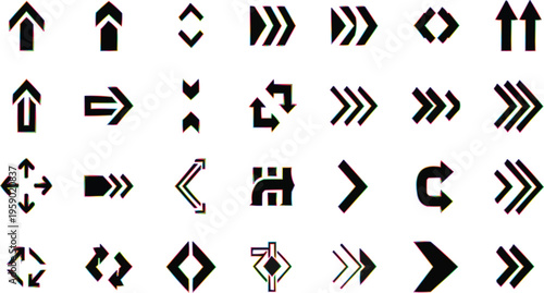 A simple vector illustration showing a set of gardening tools designed as modern icons and symbols for web and design use.