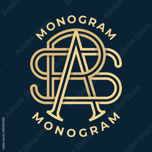 A sophisticated monogram logo combining letters with elegant lines, showcasing a prestigious brand identity that reflects luxury, style, and refined aesthetics.