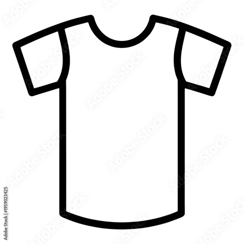 T-Shirt Outline Vector Icon