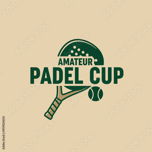 Amateur Padel Cup Tennis Sport Graphic Design Championship Event Logo