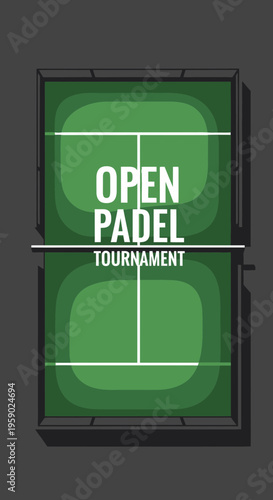 Aerial View Of An Open Padel Tennis Court For A Tournament