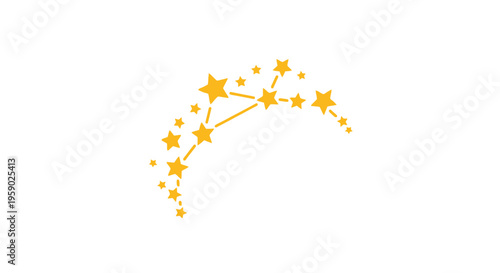 Yellow stars in a constellation pattern.