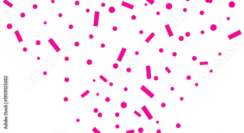 Pink confetti pieces falling down.