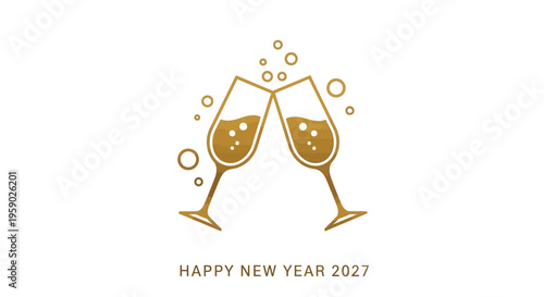 Champagne Glasses For Celebration Toast.