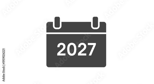 Calendar Icon for Year 2027.