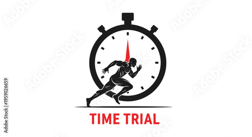 Athlete Sprinting Against Time on Clock Symbolizing Speed and Fitness Goal Achievement