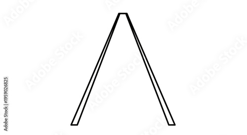 Abstract Geometric Shape, Minimalist V Symbol, Upward Arrow, Clean Design