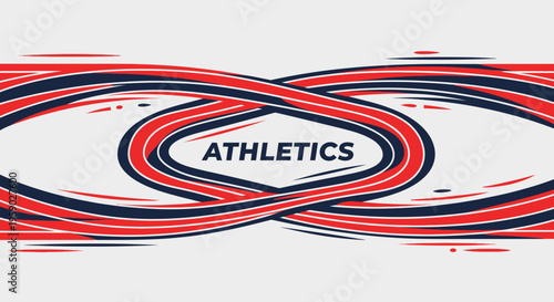 Athletics Design With Abstract Lines And Bold Typography For Sports Graphics