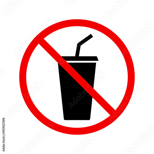 No drinks allowed sign icon