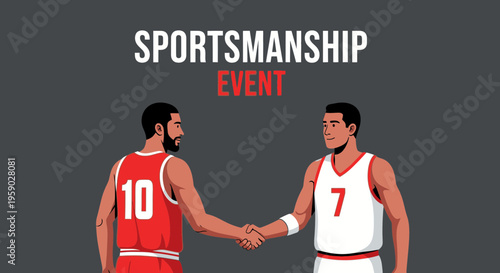 Basketball Players Shaking Hands After The Game, Showing Sportsmanship And Respect