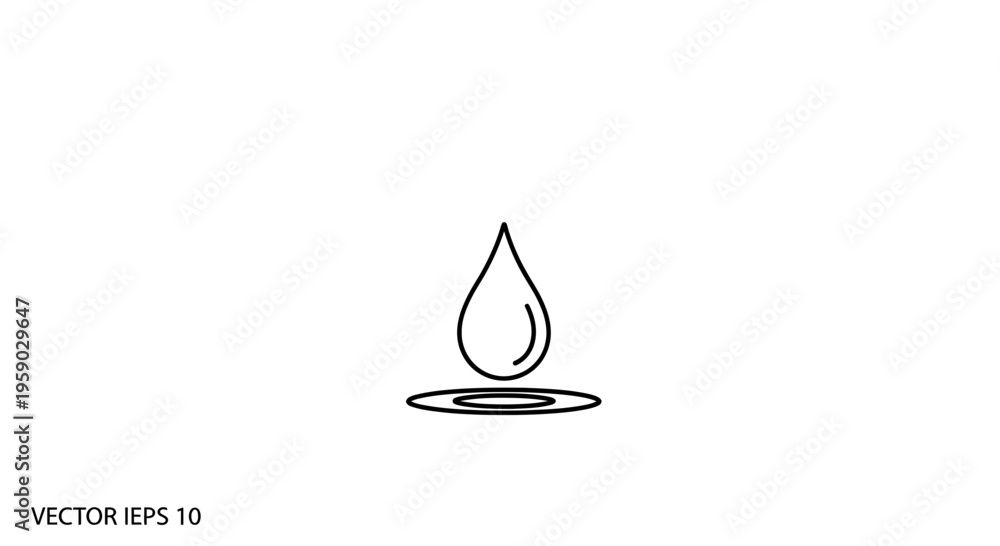Fototapeta premium Water Drop Icon Symbol