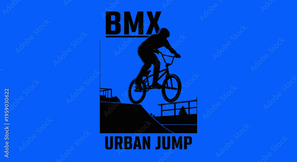 Obraz premium Bmx Rider Performing An Aerial Trick On A Ramp