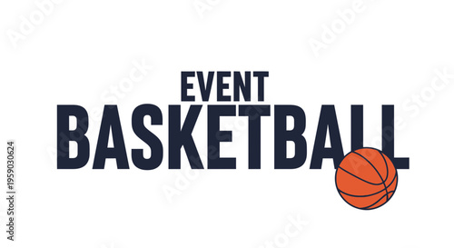 Bold Event Basketball Graphic With Iconic Ball Design