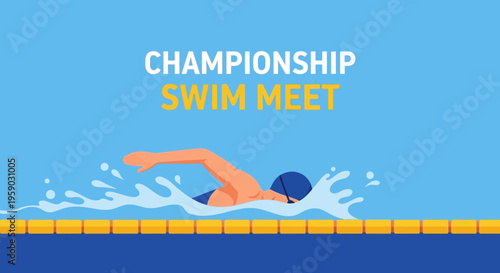 Championship Swim Meet Exciting Aquatic Competition Event