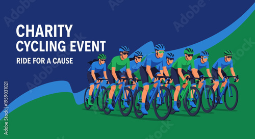 Charity Cycling Event: A Vibrant Display Of Teamwork And Determination For A Good Cause