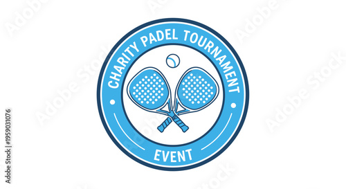 Charity Padel Tournament Emblem: A Sporting Event for Fundraising and Community Engagement