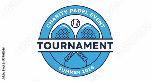Charity Padel Tournament Event Logo Design For The Summer Of The Year 2024
