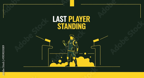 Champion Warrior Standing Victorious In Virtual Arena