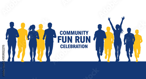 Community Fun Run Event, Celebration of Fitness, Health, and Sporting Activities