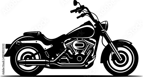 Cruiser motorcycle silhouette