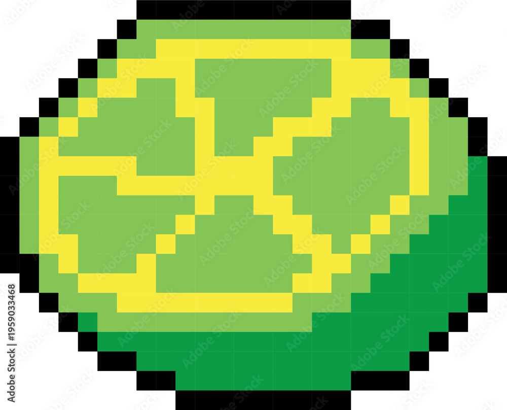 Fototapeta premium vector pixel art fruit strawberry watermelon raspberry pomegranate peach orange pear mango lime grape fig lemon cranberry cherry blueberry cantaloupe blackberry avocado apple