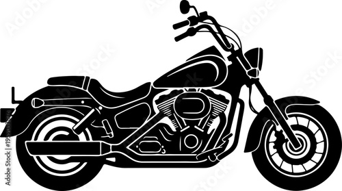 Cruiser motorcycle silhouette