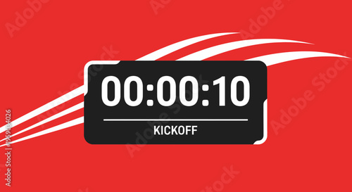 Countdown To Kickoff Dynamic Sports Event Start Timer Graphic
