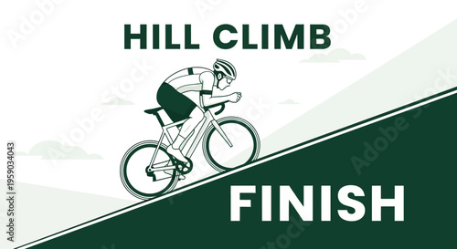 Cyclist Conquers Steep Incline Towards A Triumphant Finish Line