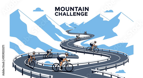 Cyclists Tackle Mountain Roads: A Bold Illustration of Cycling Endurance and Determination