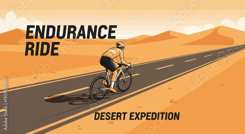 Desert Cycling Adventure Depicting Endurance And The Spirit Of Expedition