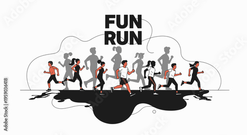 Diverse Group Enjoys Energetic Fun Run Event