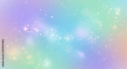 Pastel colored background with sparkles.