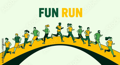 Diverse Runners Enjoying a Fun Race Together Outdoors