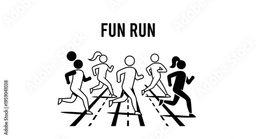 Diverse Runners Participating In A Dynamic Fun Run Event