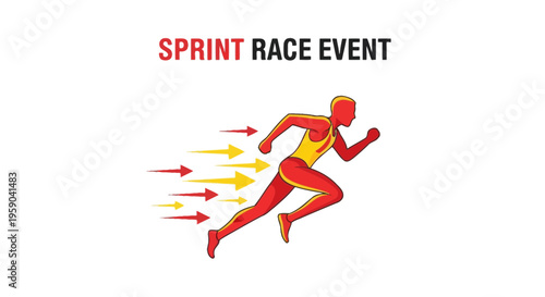 Dynamic Athlete Sprinting To Victory With Speed Streaks