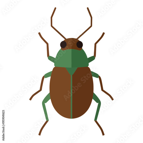 Geometric Beetle 3D Icon