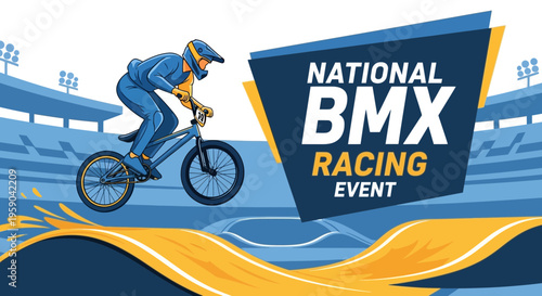 Dynamic BMX Rider Competes in National Racing Event Championship