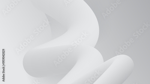 White grey blurry fluid wave. geometric compositions with gradient 3d flow shape. Innovation modern background for cover, banner, landing page.