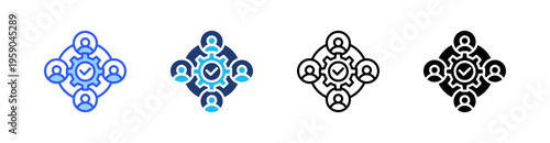 Customer Relationship Multi Style Icon Set Vector 