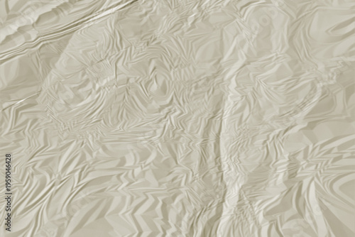 Abstract Beige Wrinkled Texture Background, Liquid Distortion Paper Effect, Neutral Fabric Surface