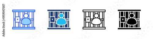 Defendant Multi Style Icon Set Vector 