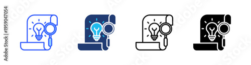 Discovery Multi Style Icon Set Vector 