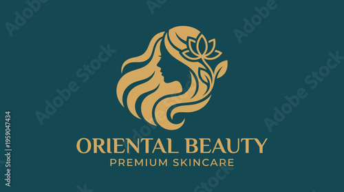 This logo features a graceful design of a woman's silhouette with floral elements, representing premium skincare that embodies beauty and elegance.