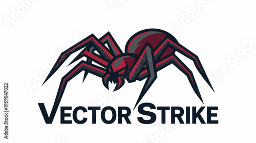 A bold logo featuring a stylized spider, characterized by sharp angles and vibrant colors, perfect for a dynamic brand focusing on energy and strength.