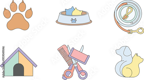 set of church vector icons illustration design National Pet Day