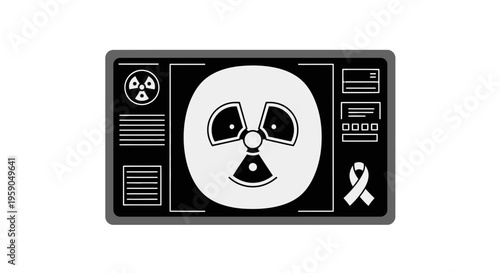 Radiation Alert Display with Symbol and Information Elements for Safety Awareness