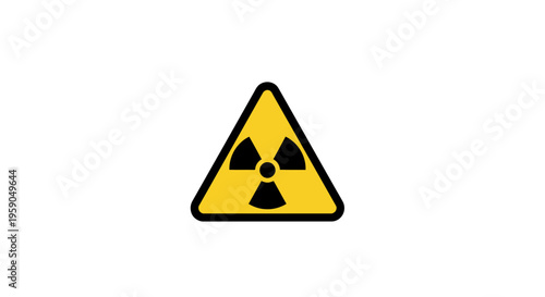 Radiation Alert Sign: Graphic Representation of Nuclear Hazards and Safety Protocols