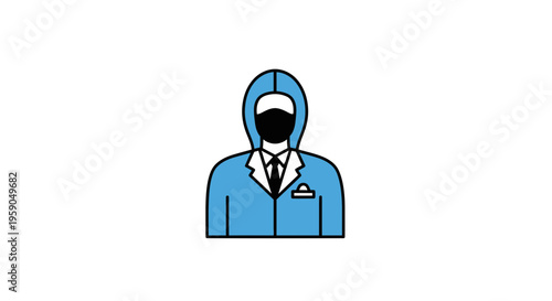 Protective Suit Icon Representing Security and Safety in Business Environment
